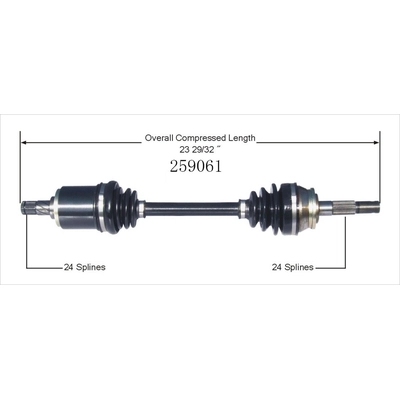 New CV Shaft by WORLDPARTS - 259061 pa2