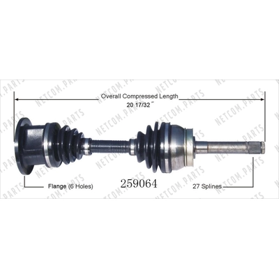 New CV Shaft by WORLDPARTS - 259064 pa1