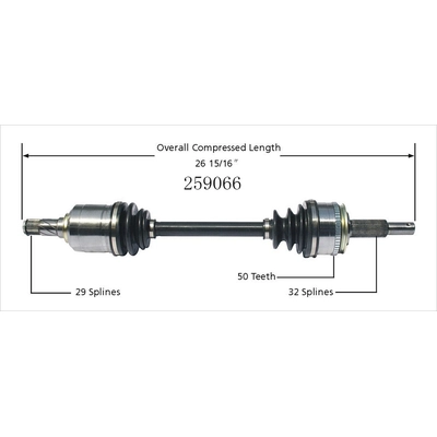 New CV Shaft by WORLDPARTS - 259066 pa2