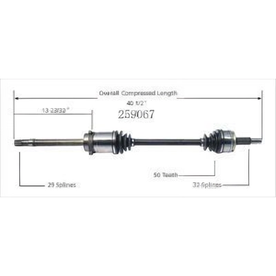 New CV Shaft by WORLDPARTS - 259067 pa2