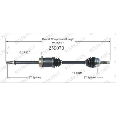 New CV Shaft by WORLDPARTS - 259070 pa1