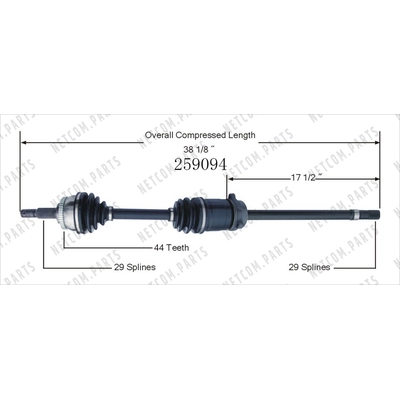 New CV Shaft by WORLDPARTS - 259094 pa2