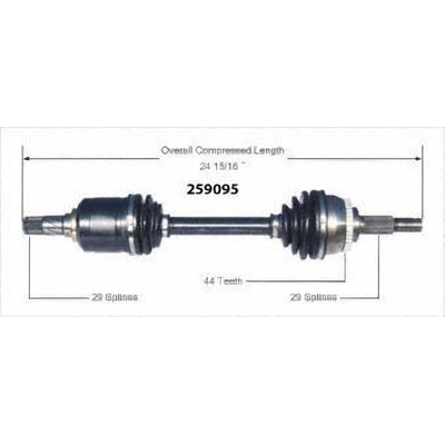 New CV Shaft by WORLDPARTS - 259095 pa1