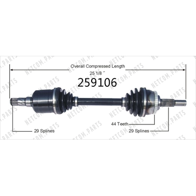 New CV Shaft by WORLDPARTS - 259106 pa1