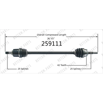 New CV Shaft by WORLDPARTS - 259111 pa1