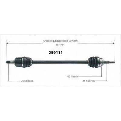 New CV Shaft by WORLDPARTS - 259111 pa2