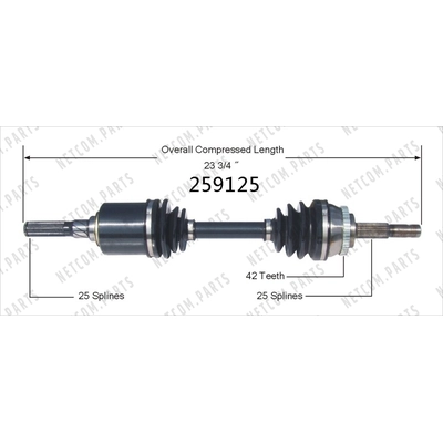 New CV Shaft by WORLDPARTS - 259125 pa1