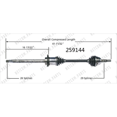 New CV Shaft by WORLDPARTS - 259144 pa2