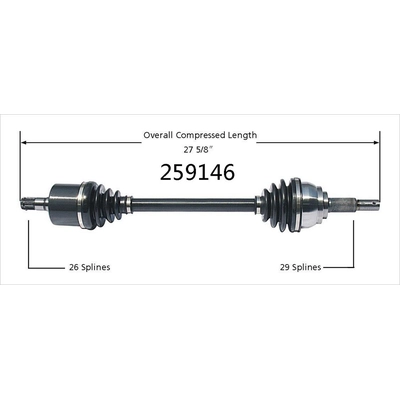 New CV Shaft by WORLDPARTS - 259146 pa3