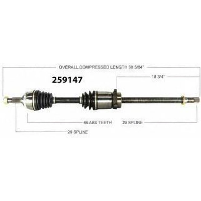 New CV Shaft by WORLDPARTS - 259147 pa2