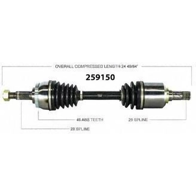 New CV Shaft by WORLDPARTS - 259150 pa1