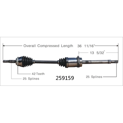 New CV Shaft by WORLDPARTS - 259159 pa1