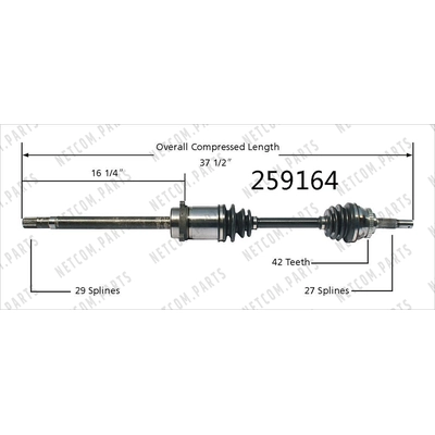 New CV Shaft by WORLDPARTS - 259164 pa1