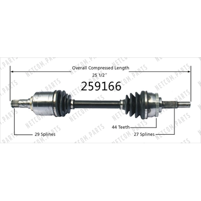 New CV Shaft by WORLDPARTS - 259166 pa1