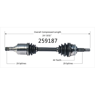 New CV Shaft by WORLDPARTS - 259187 pa2