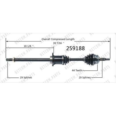 New CV Shaft by WORLDPARTS - 259188 pa1