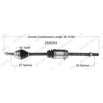 New CV Shaft by WORLDPARTS - 259193 pa1