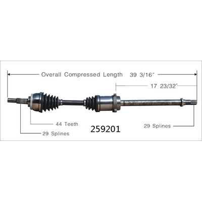 New CV Shaft by WORLDPARTS - 259201 pa2