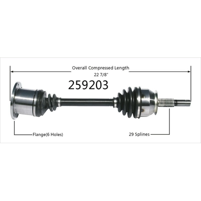 New CV Shaft by WORLDPARTS - 259203 pa3