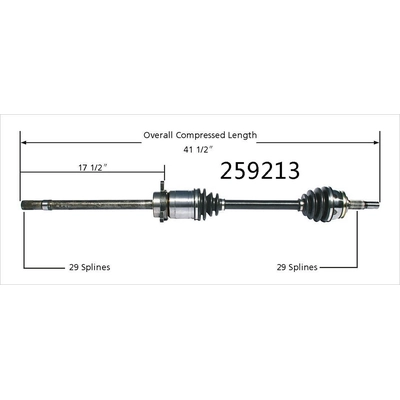 New CV Shaft by WORLDPARTS - 259213 pa3