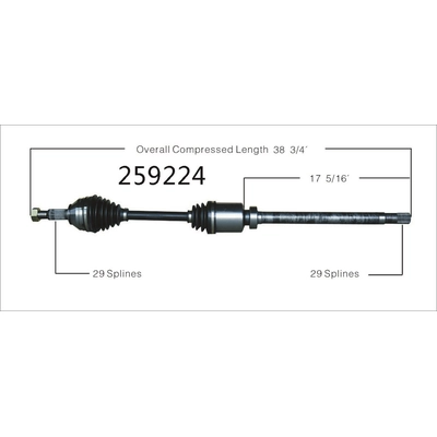 New CV Shaft by WORLDPARTS - 259224 pa1