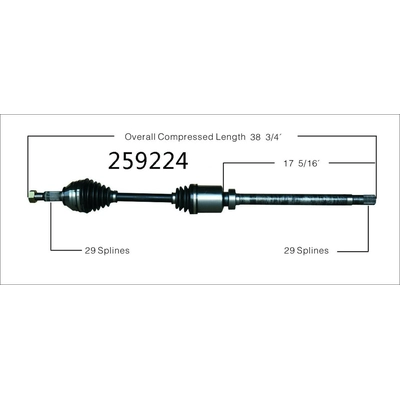 New CV Shaft by WORLDPARTS - 259224 pa3