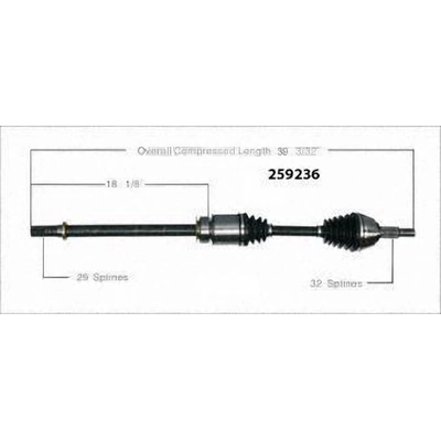 New CV Shaft by WORLDPARTS - 259236 pa2