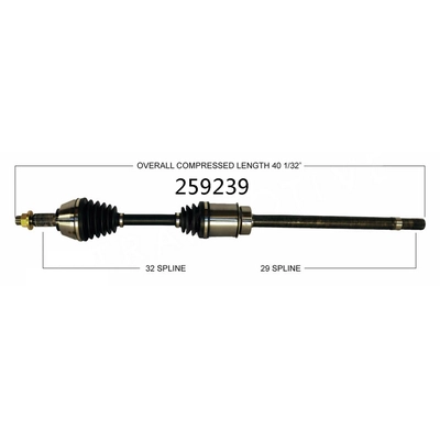 New CV Shaft by WORLDPARTS - 259239 pa1