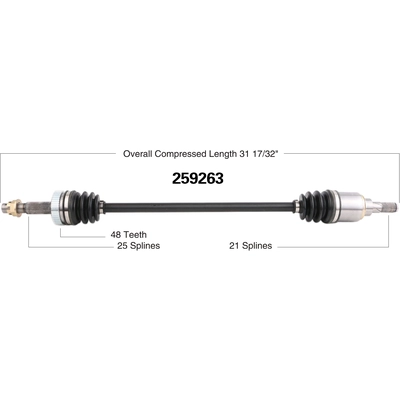 New CV Shaft by WORLDPARTS - 259263 pa2