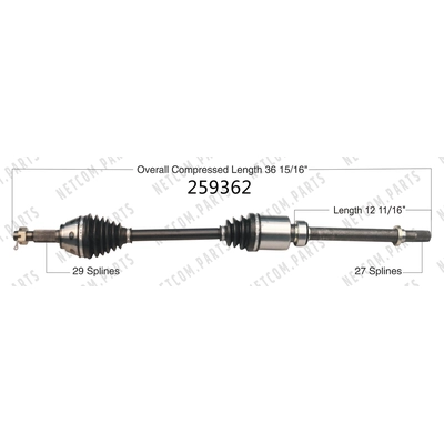 New CV Shaft by WORLDPARTS - 259362 pa1