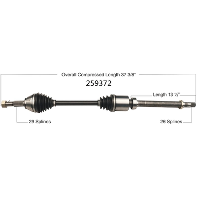 New CV Shaft by WORLDPARTS - 259372 pa3