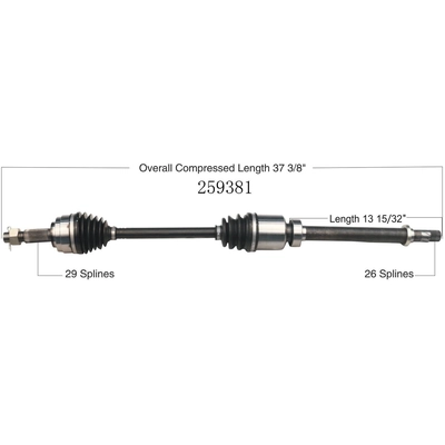 New CV Shaft by WORLDPARTS - 259381 pa3