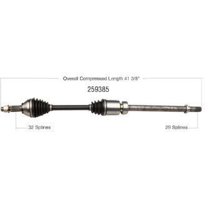 New CV Shaft by WORLDPARTS - 259385 pa1