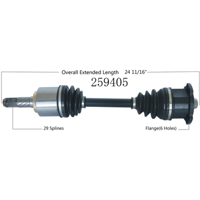 New CV Shaft by WORLDPARTS - 259405 pa2