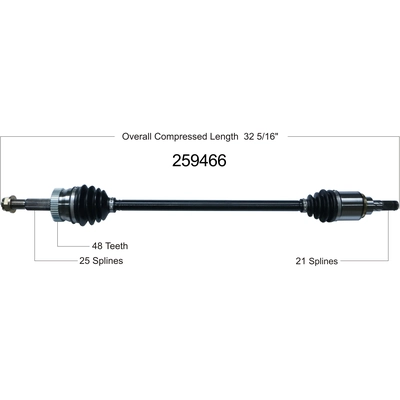 New CV Shaft by WORLDPARTS - 259466 pa2