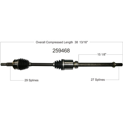 New CV Shaft by WORLDPARTS - 259468 pa2