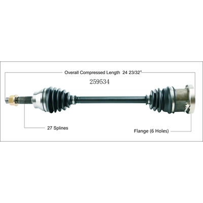 New CV Shaft by WORLDPARTS - 259534 pa2