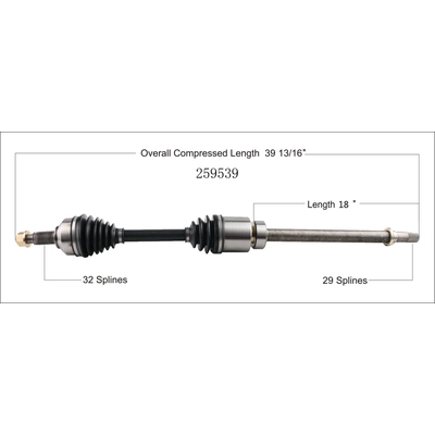 New CV Shaft by WORLDPARTS - 259539 pa1