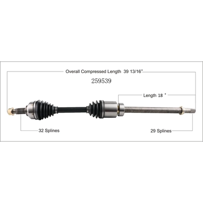 New CV Shaft by WORLDPARTS - 259539 pa2