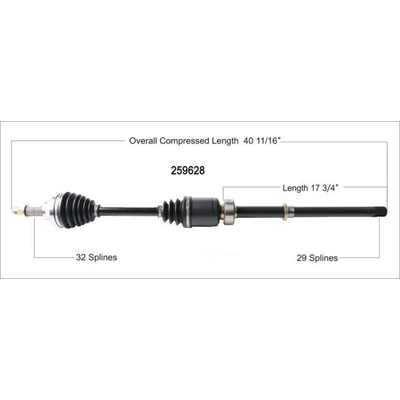 New CV Shaft by WORLDPARTS - 259628 pa1