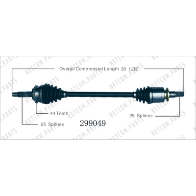 New CV Shaft by WORLDPARTS - 299049 pa1