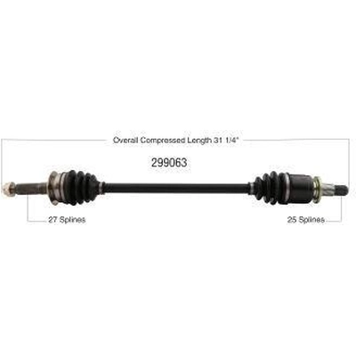 New CV Shaft by WORLDPARTS - 299063 pa1