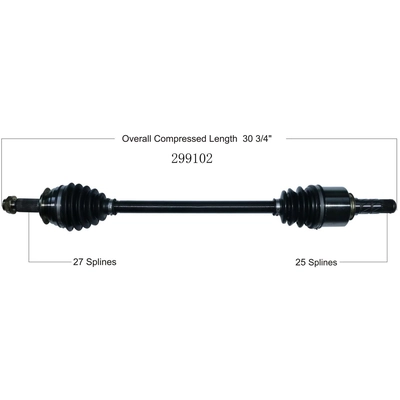 New CV Shaft by WORLDPARTS - 299102 pa1