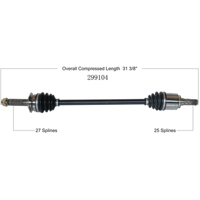 New CV Shaft by WORLDPARTS - 299104 pa2