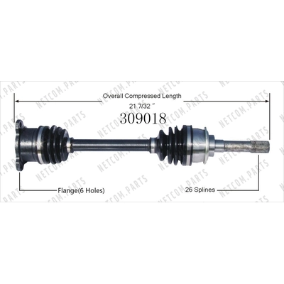 WORLDPARTS - 309018 - New CV Shaft pa1