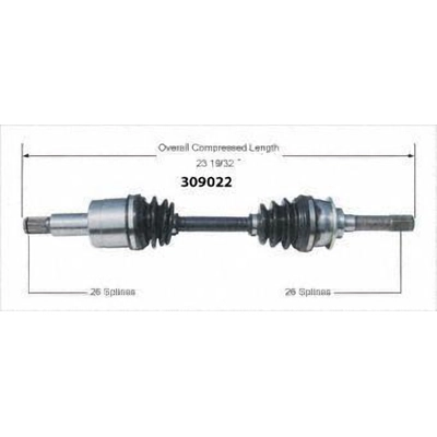 New CV Shaft by WORLDPARTS - 309022 pa1