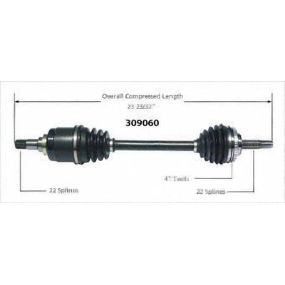 Arbre CV neuf by WORLDPARTS - 309060 pa1