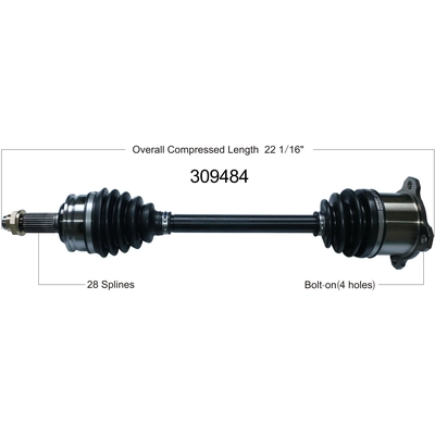 WORLDPARTS - 309084 - New CV Shaft pa2