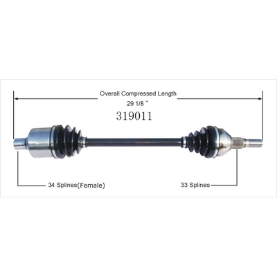 New CV Shaft by WORLDPARTS - 319011 pa2