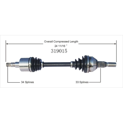 New CV Shaft by WORLDPARTS - 319015 pa2